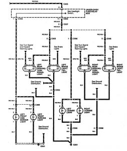 Acura CL - wiring diagram - parking lamp (part 2)