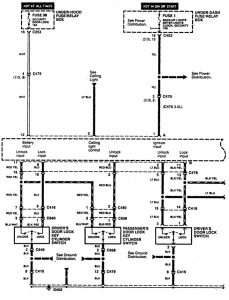 Acura CL - wiring diagram - power locks (part 1)