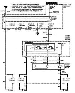 Acura CL - wiring diagram - power windows (part 2)