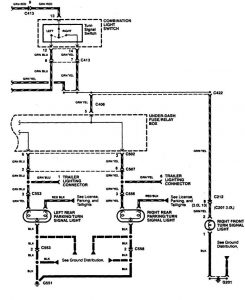 Acura CL - wiring diagram - turn signal lamp (part 2)
