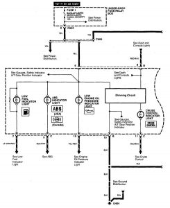 Acura CL - wiring diagram - warning indicators (part 1)