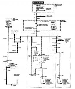 Acura NSX - wiring diagram - brake controls (part 3)