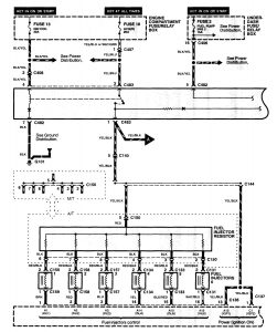 Acura NSX - wiring diagram - fuel controls (part 1)