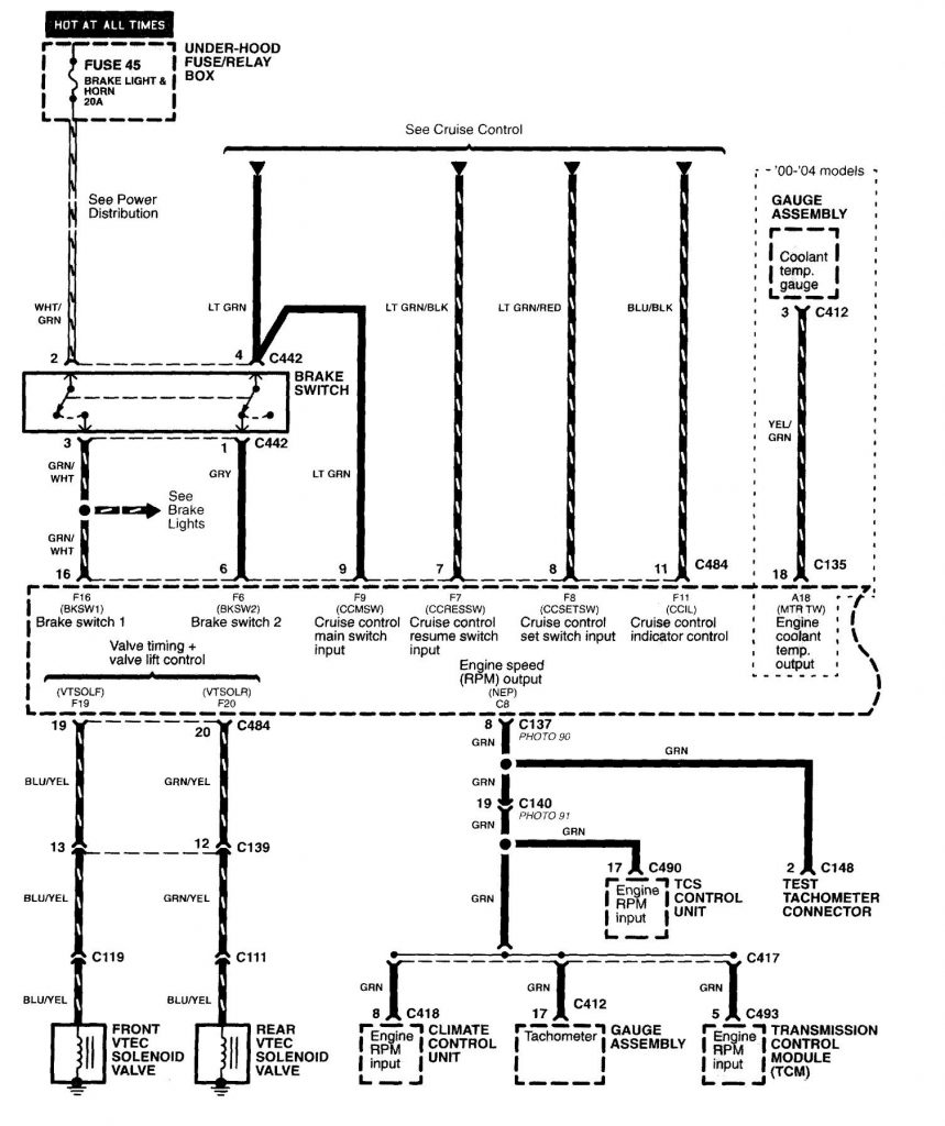 Acura NSX (1997 2005) wiring diagrams fuel controls