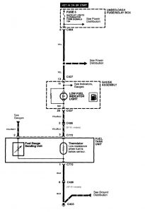 Acura NSX - wiring diagram - fuel warning