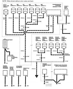 Acura NSX - wiring diagram - ground distribution (part 1)