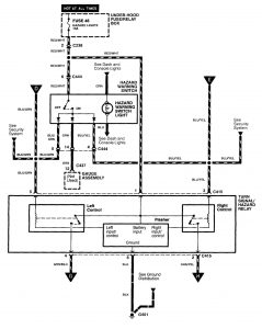 Acura NSX - wiring diagram - hazard lamp (part 2)