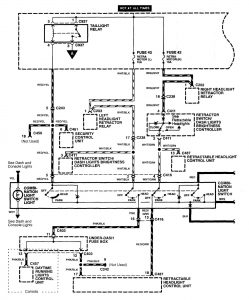 Acura NSX - wiring diagram - headlamp switch (part 1)