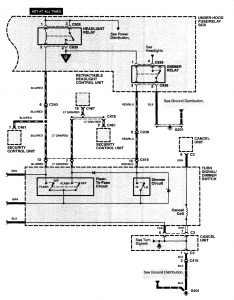 Acura NSX - wiring diagram - headlamp switch (part 2)