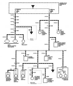 Acura NSX - wiring diagram - headlamp switch (part 3)