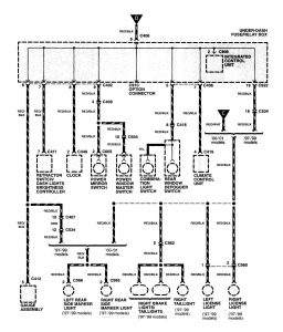 Acura NSX - wiring diagram - headlamp switch (part 4)