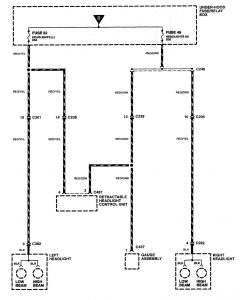 Acura NSX - wiring diagram - headlamp switch (part 5)