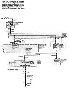 Acura NSX - wiring diagram - headlamps (part 2)