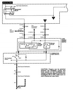 Acura NSX - wiring diagram - headlamps (part 1)