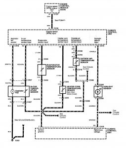 Acura NSX - wiring diagram - HVAC controls (part 3)