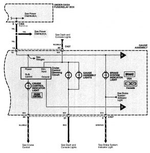 Acura NSX - wiring diagram - indicator lamp (part 2)