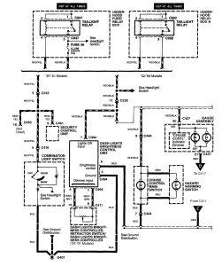 Acura NSX - wiring diagram - instrument panel lamp (part 1)