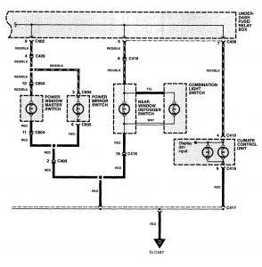 Acura NSX - wiring diagram - instrument panel lamp (part 4)