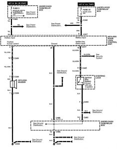 Acura NSX - wiring diagram - keyless entry (part 1)