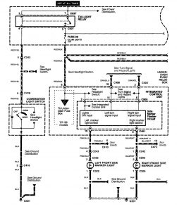 Acura NSX - wiring diagram - license plate lamp (part 1)