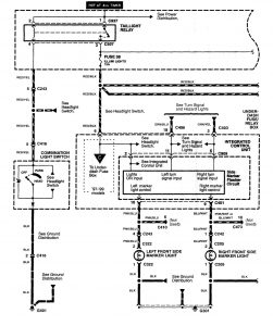 Acura NSX - wiring diagram - parking lamp (part 1)
