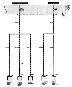 Acura NSX - wiring diagram - power distribution (part 6)