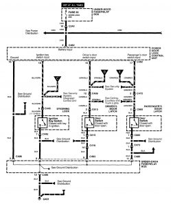 Acura NSX - wiring diagram - power locks (part 3)
