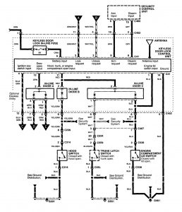 Acura NSX - wiring diagram - power locks (part 4)