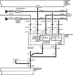 Acura NSX - wiring diagram - power locks (part 4)