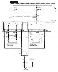 Acura NSX -wiring diagram - power seats (part 1)