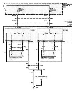 Acura NSX -wiring diagram - power seats (part 2)