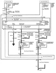 Acura NSX - wiring diagram - power windows (part 1)