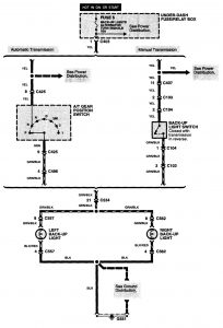 Acura NSX - wiring diagram - reverse lamps