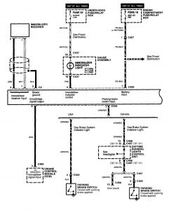 Acura NSX - wiring diagram - security anti-theft (part 1)