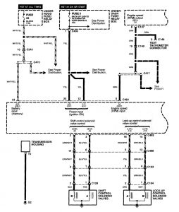 Acura NSX - wiring diagram - transmission controls (part 1)