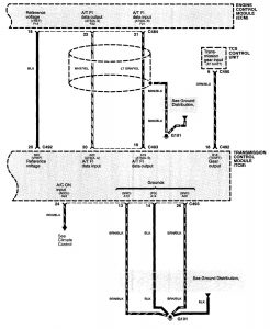 Acura NSX - wiring diagram - transmission controls (part 2)