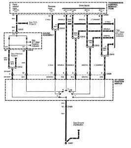 Acura NSX - wiring diagram - transmission controls (part 3)
