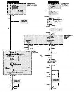 Acura NSX - wiring diagram - transmission controls (part 4)