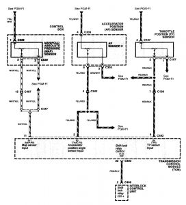 Acura NSX - wiring diagram - transmission controls (part 7)