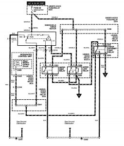 Acura NSX - wiring diagram - wiper/washer (part 1)
