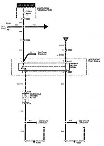 Acura NSX - wiring diagram - wiper/washer (part 3)