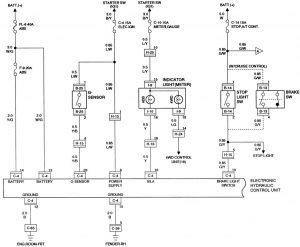 Acura SLX - wiring diagram - brake controls (part 1)