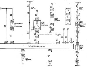 Acura SLX - wiring diagram - courtesy lamp (part 2)
