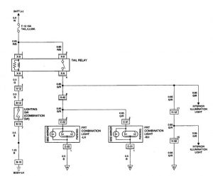 Acura SLX - wiring diagram - exterior lighting (part 1)