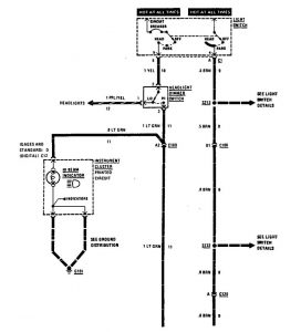 Acura SLX - wiring diagram - headlamps (part 1)