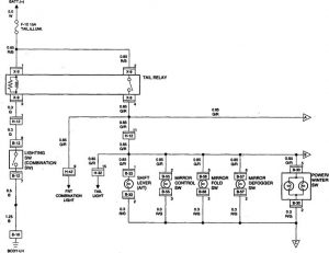 Acura SLX - wiring diagram - interior lighting (part 1)
