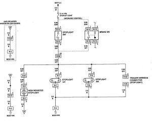 Acura SLX - wiring diagram - stop lamp