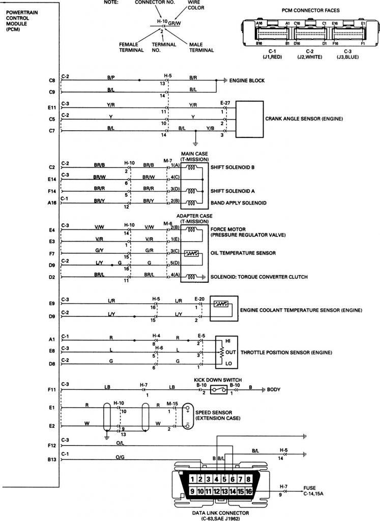 Acura SLX (1998 – 1999) – wiring diagrams – transmission controls ...