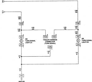Acura SLX - wiring diagram - turn signal lamp (part 3)
