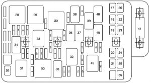 Chevrolet Malibu -  wiring diagram - fuse box diagram - engine compartment